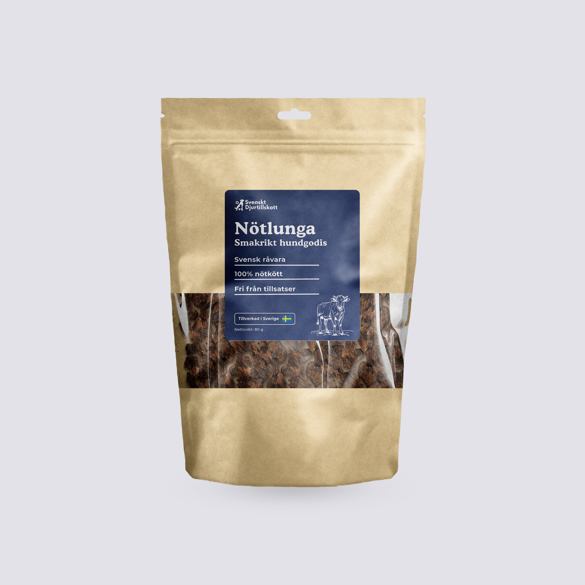Nötlunga 80g - Naturligt och Hälsosamt Hundgodis
