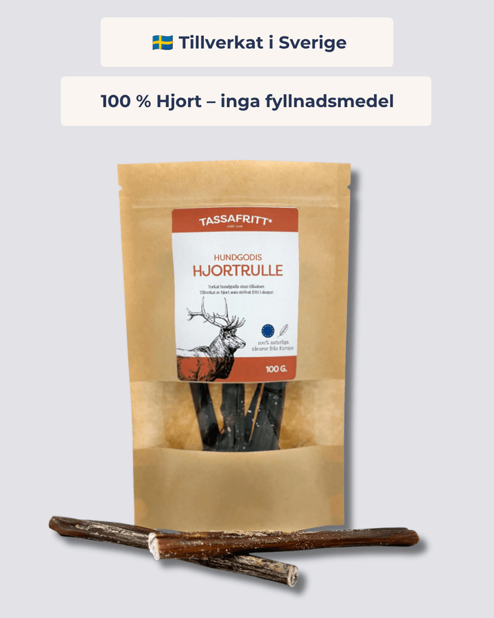 Hjort Tuggrulle – Naturligt Hundtugg av Hjort 100g