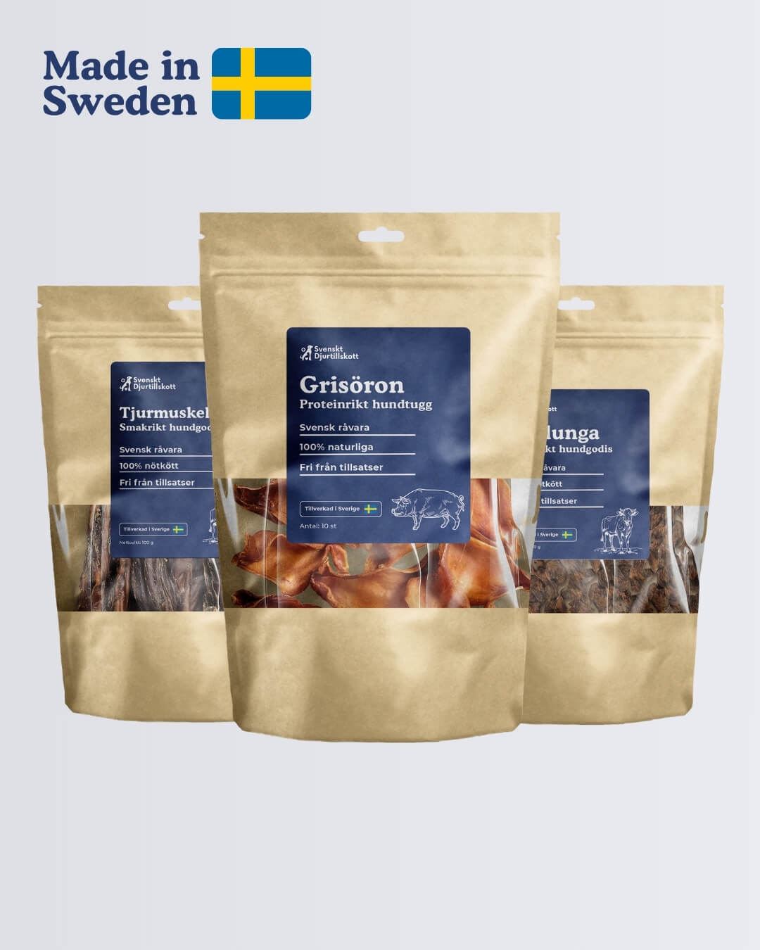 Hundgodis Trion – Naturliga Tuggfavoriterna