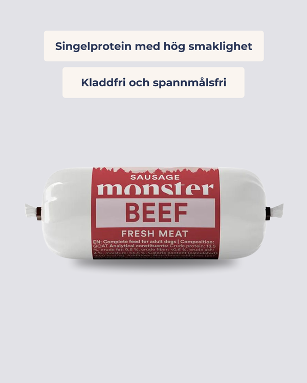 Hundkorv 200 g - Kladdfri belöningskorv med hög smaklighet