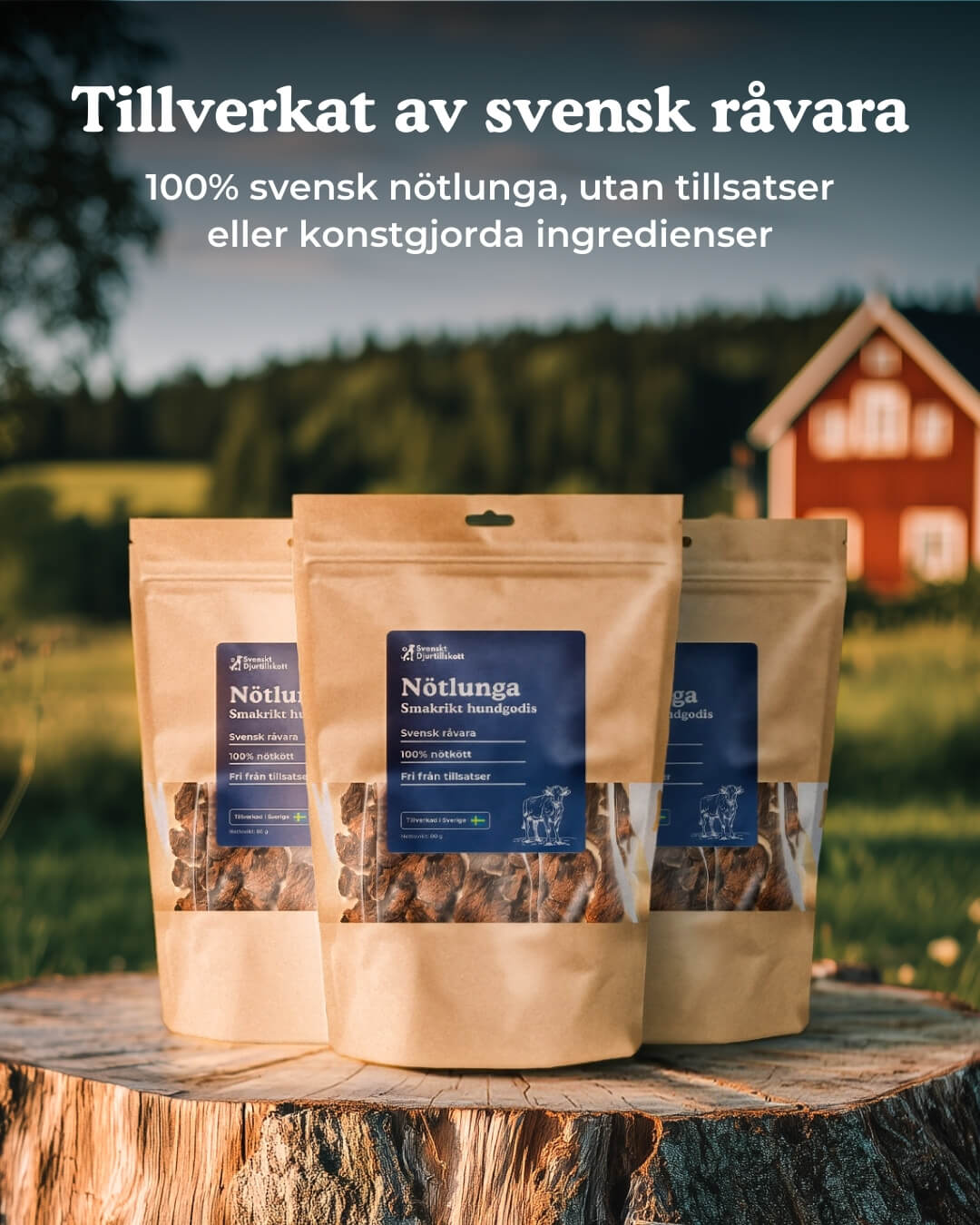 Nötlunga 80g - Naturligt och Hälsosamt Hundgodis